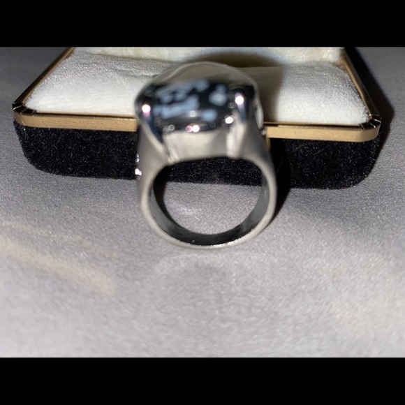 ART DECO AGATE RING - Picture 2 of 4